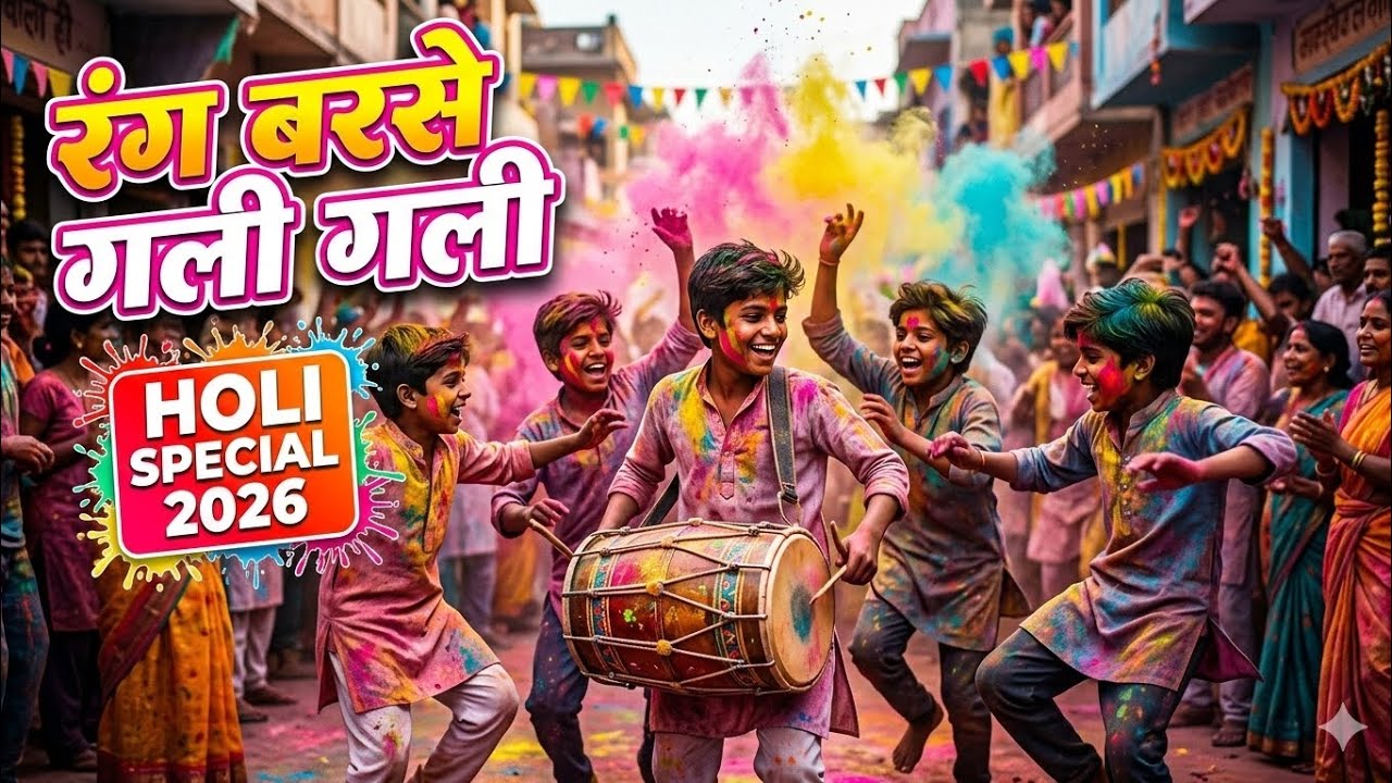 Rang Barse Gali Gali | Dholak Holi Special Song 2026 | Desi Holi Dance Track