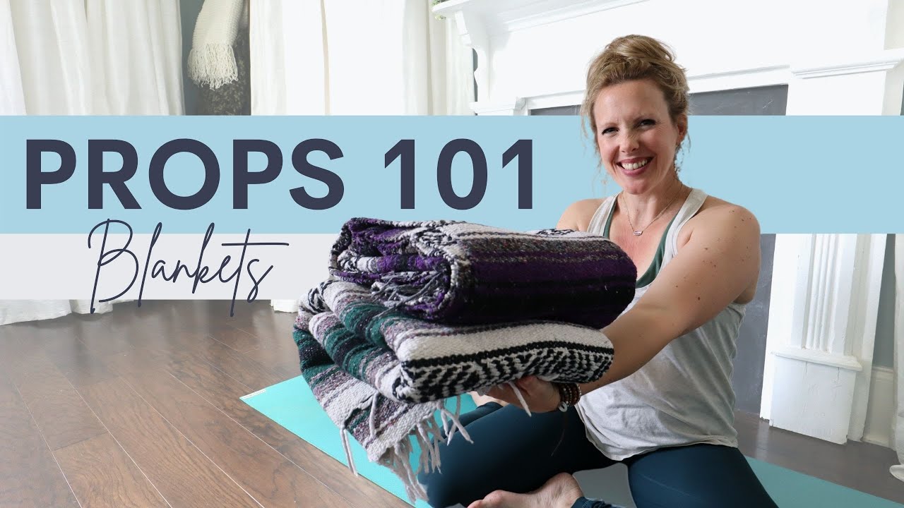 HOW TO USE A YOGA BLANKET // Why we use blankets in class to support knees, sitting, & lying on mat