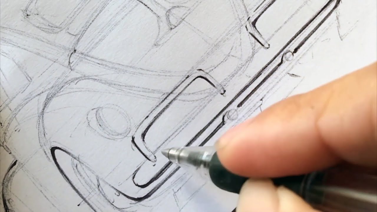 Quick Sketch: Classic VW Bug using Ballpoint Pen + Copic Marker