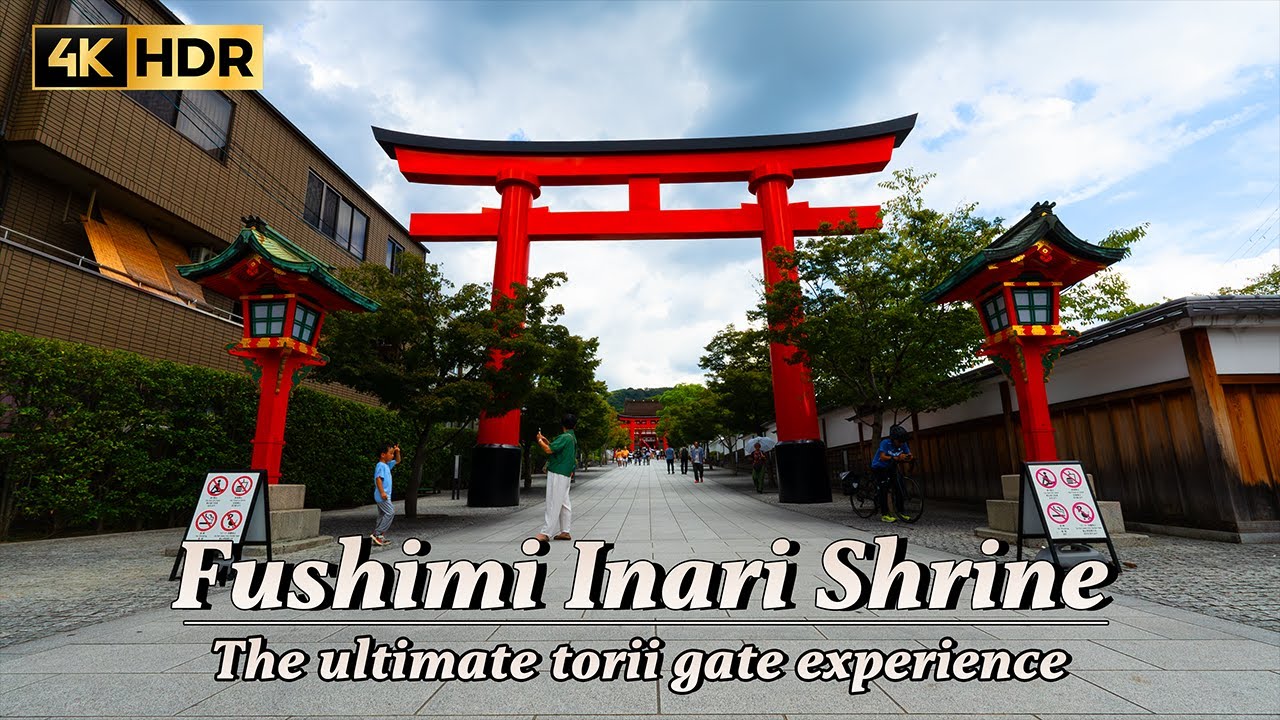 [4K HDR] ⛩🎌Walking the beautiful Fushimi Inari Shrine. The ultimate torii gate experience. Sep.2023