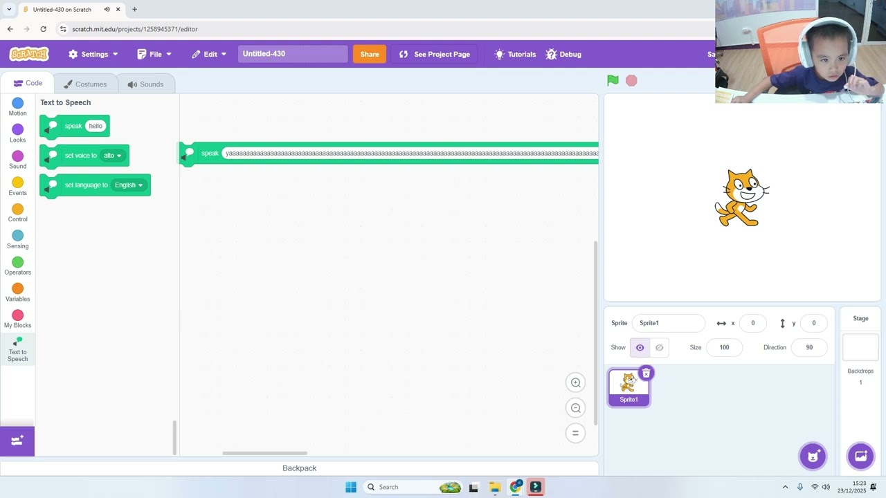 🚀 Talking Tales in Scratch by Allan