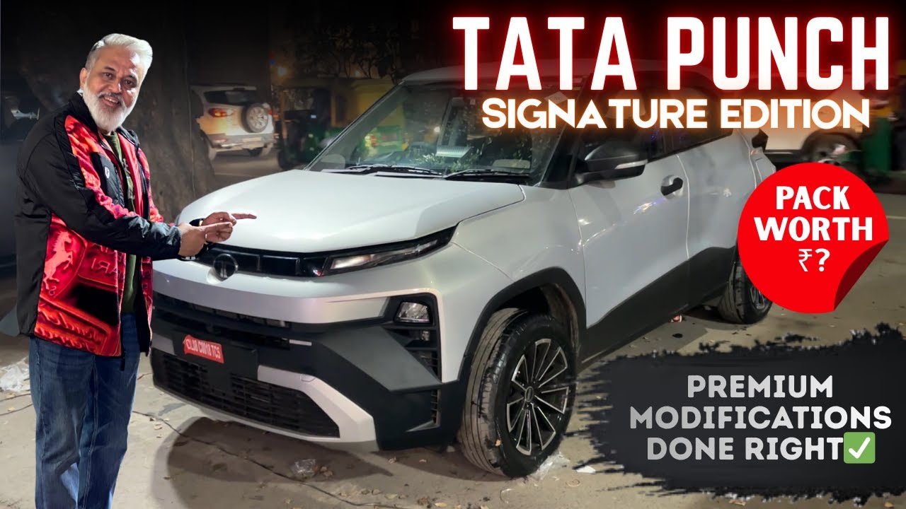 New Tata Punch Signature Edition Premium Modifications 😱| Tata Punch Luxury Modification at Skycars