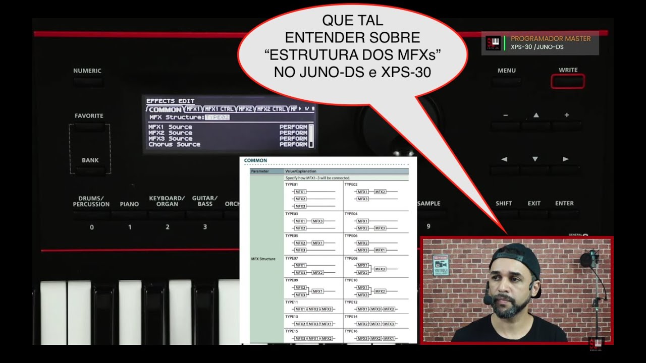 ROLAND XPS-30 & JUNO-DS: ESTRUTURA DOS MFX ( Tutorial )