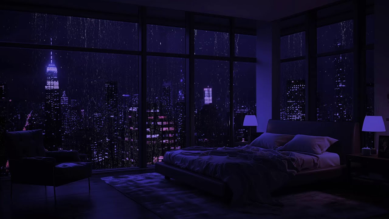 Regen-ASMR in der Stadt: Gem&uuml;tliches Schlafzimmergl&uuml;ck mit malerischer Aussicht 🌧️