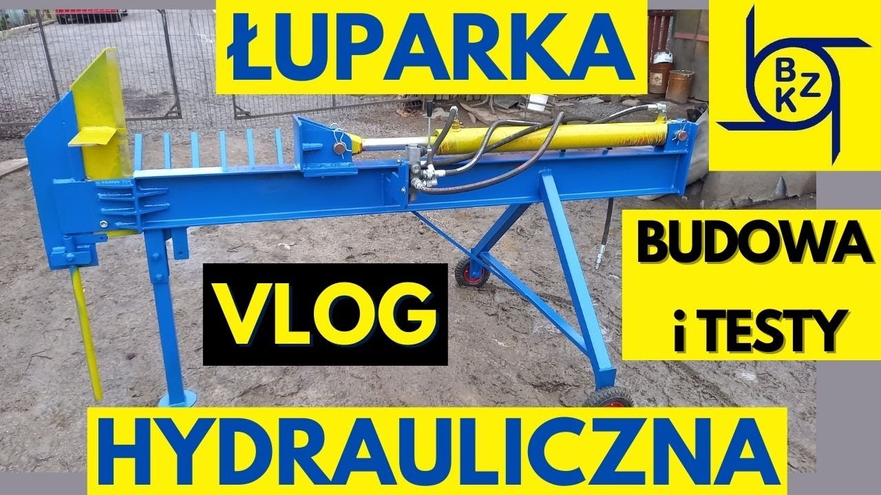 Łuparka hydrauliczna 8 ton do drewna (budowa i testy) - VLOG
