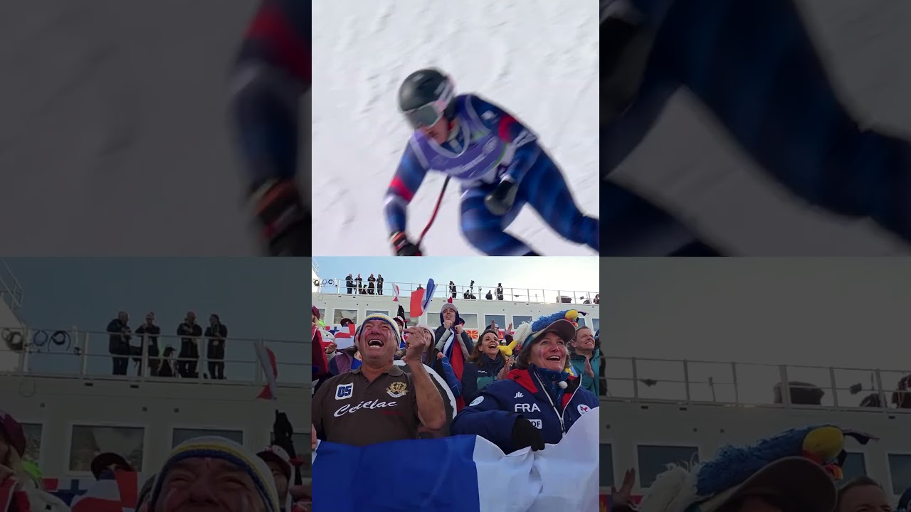 Family Cheering for Aurelie Richard 🇫🇷🎿
