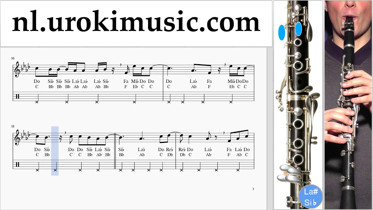 Klarinet Leren Spelen Demi Lovato - Tell Me You Love Me Tablatura Deel#2 um-i799