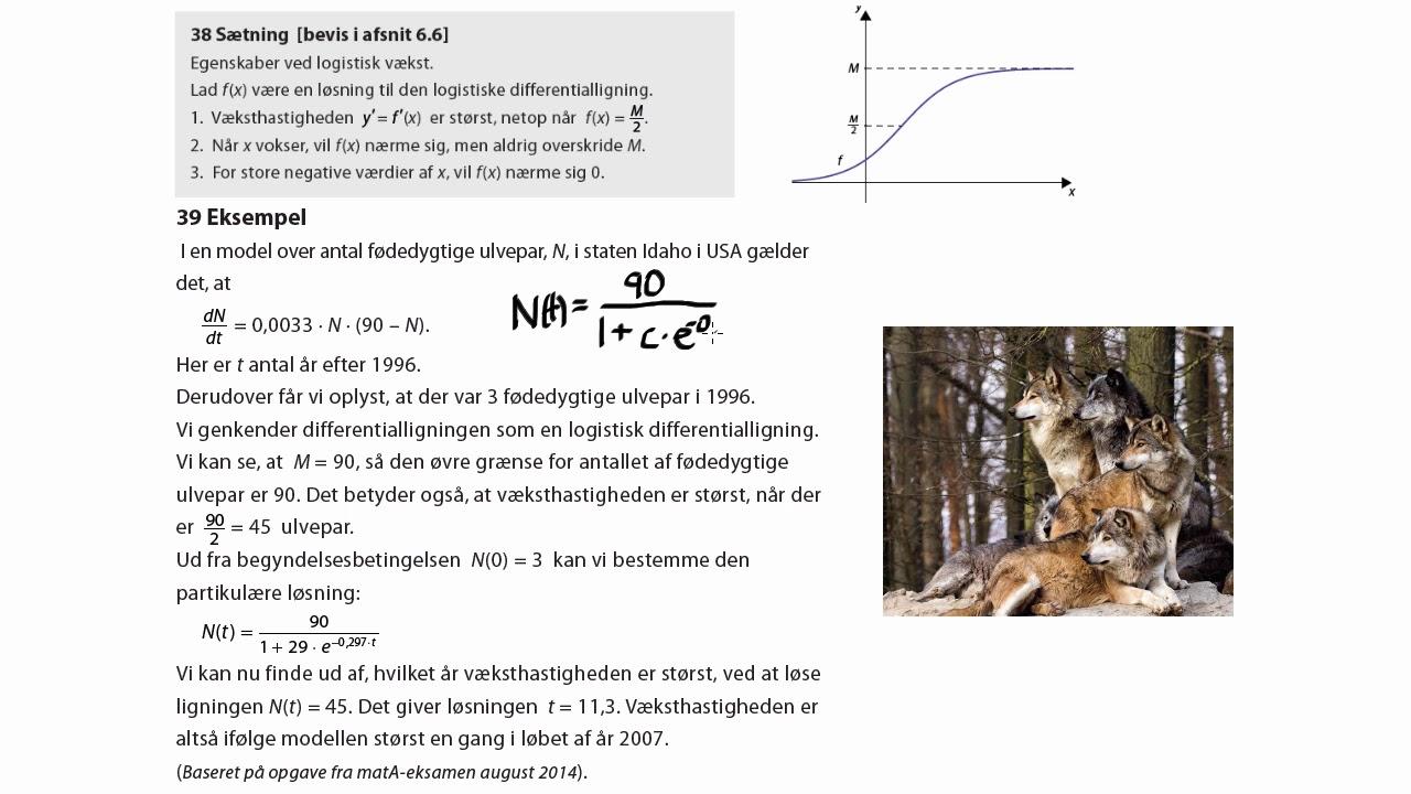 Eks. 39: Bestemmelse af maksimal væksthastighed