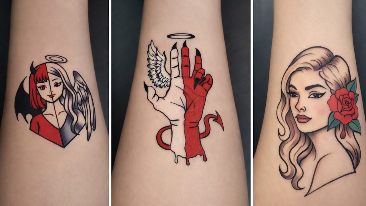 Trending Tattoo Designs 2026 | Angel & Devil Aesthetic Tattoos