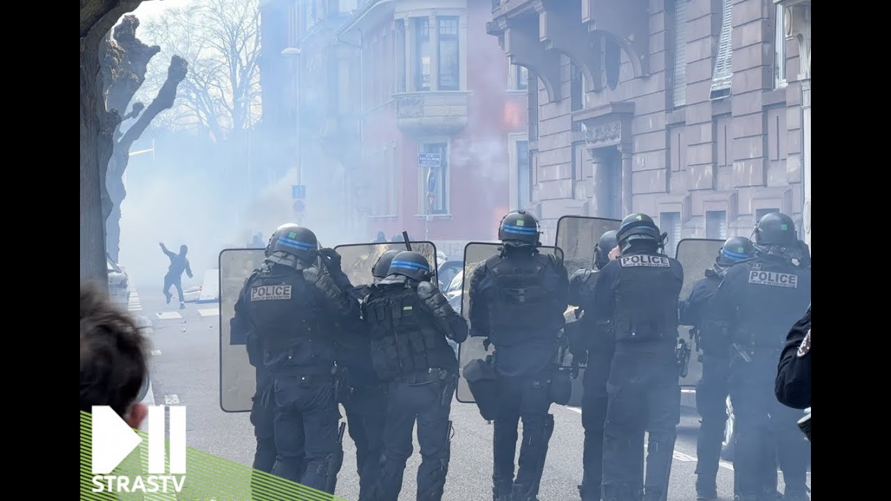 Tensions à Strasbourg après la manifestation contre la reforme des retraites