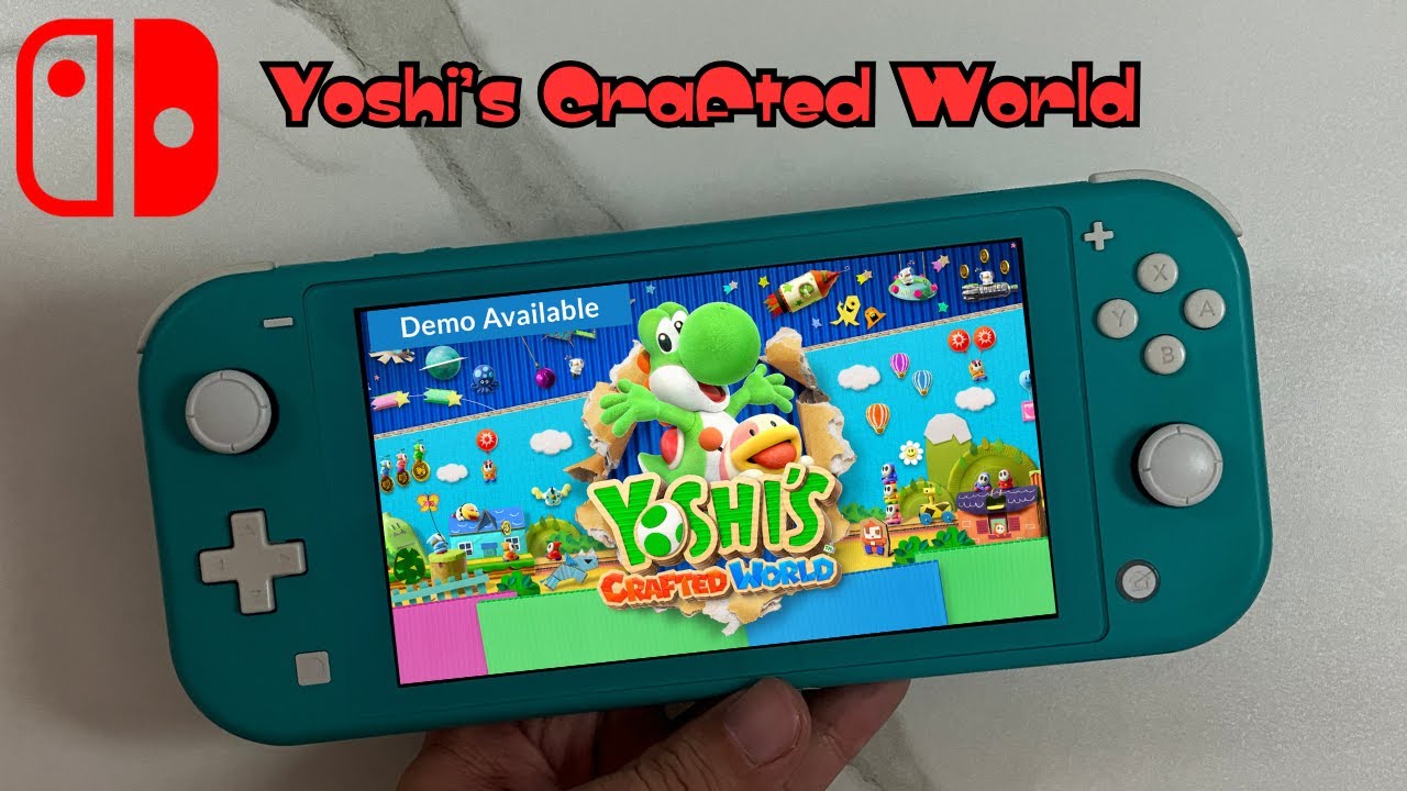 Yoshi’s Crafted World on Nintendo Switch Lite Handheld Gameplay