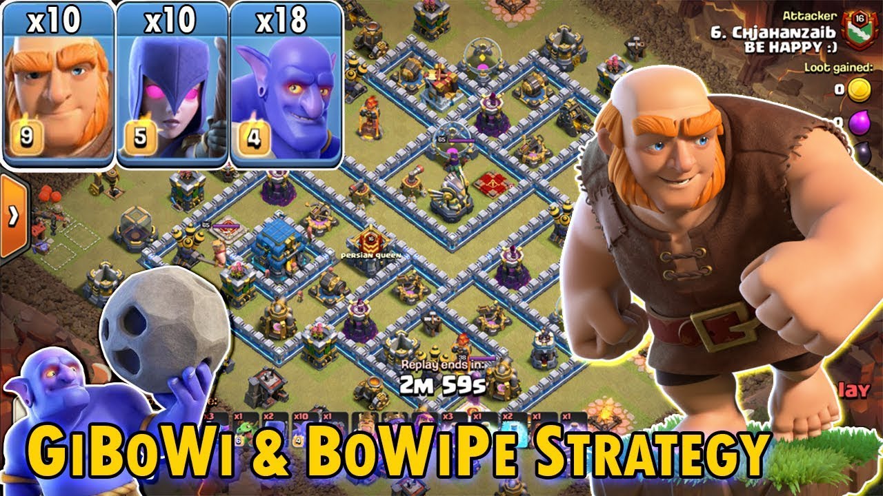 WOW!! GIBOWI & BOWIPE ATTACK STRATEGY TH12 3-STAR ( clash of clans )