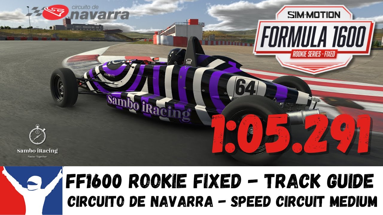 iRacing FF1600 Circuito De Navarra - Speed Circuir Medium - Track Guide - 1:05.291 Sim Racing Tips