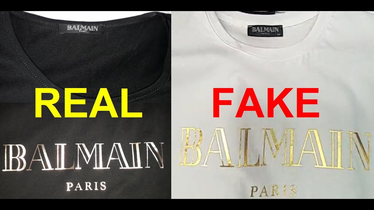 Real vs Fake Balmain T shirt. How to spot fake Balmain shirts and blouses.