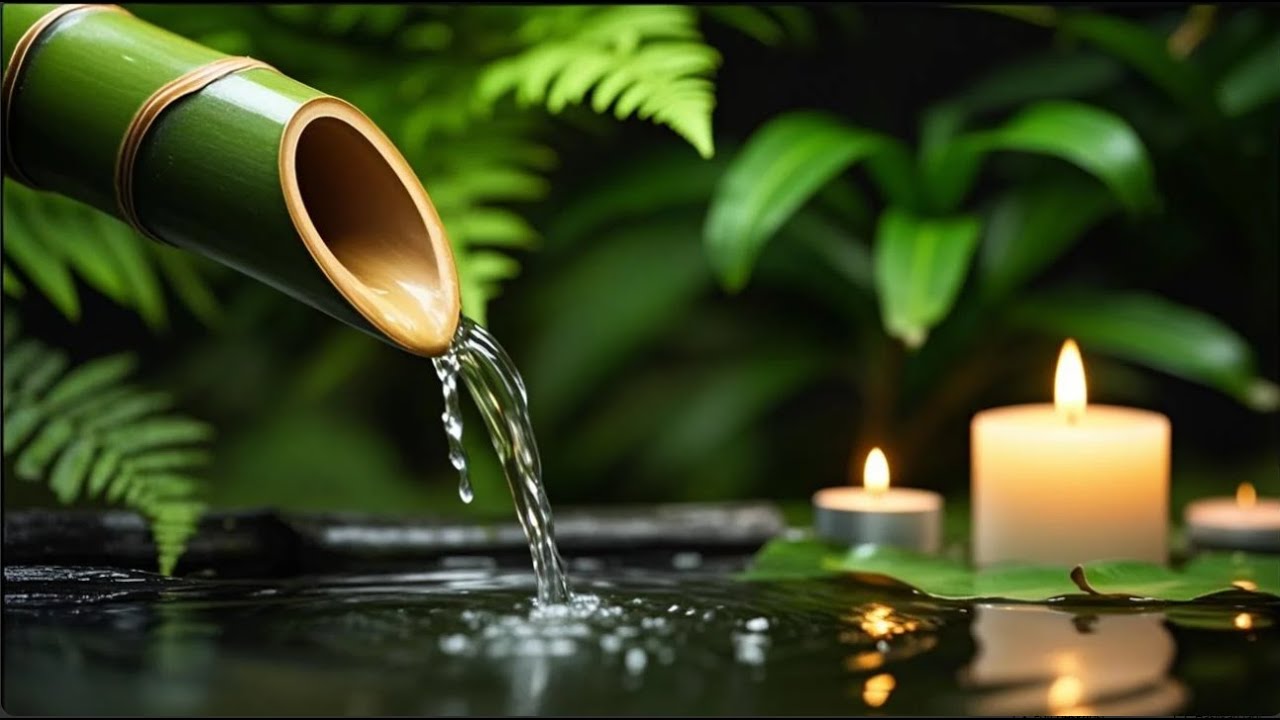 Amazing: Soothing Relaxation Music 🌿 Bamboo Water Fountain for Sleep & Stress Release