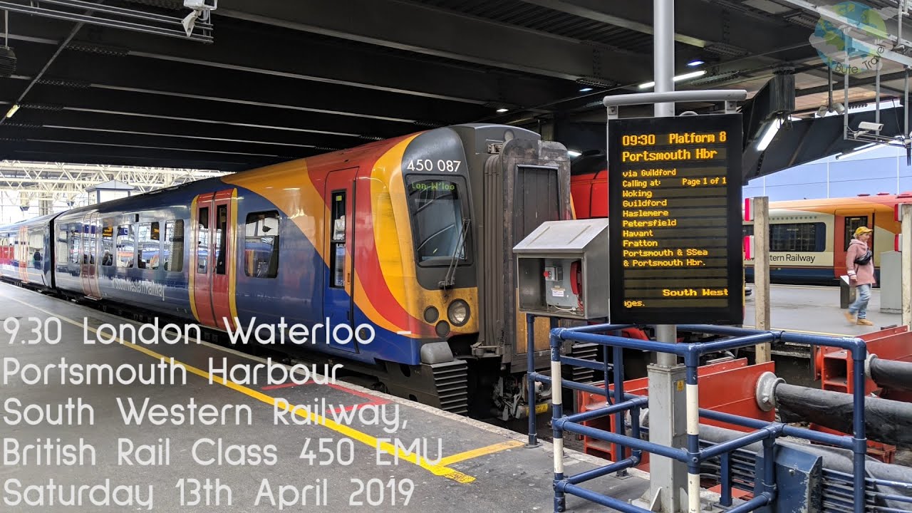 London Waterloo to Portsmouth Harbour by Train: Journey Aboard South Western Railway Class 450 EMU
