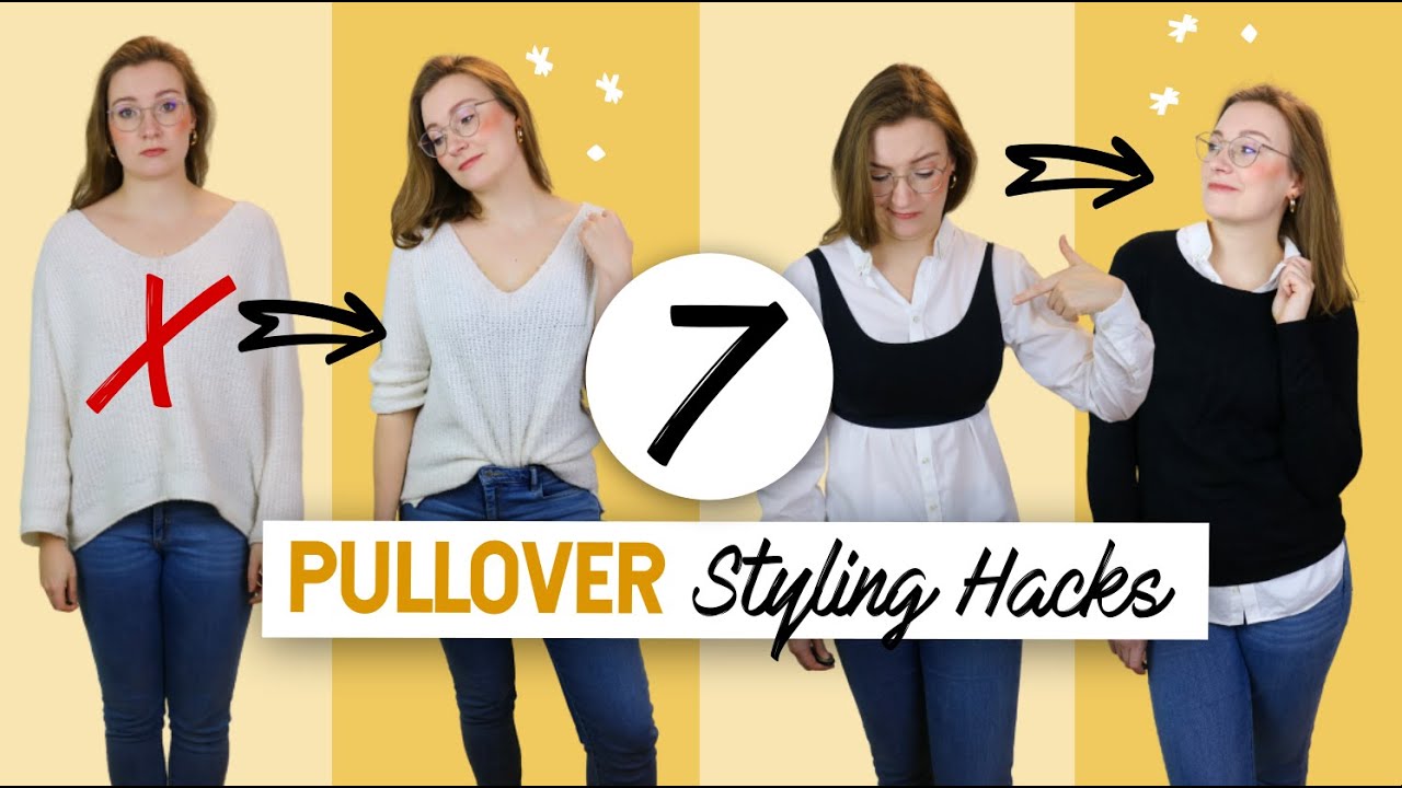 Mit kleinen Handgriffen von LANGWEILIG zu STYLISCH ❄ 7 Ideen deine Winter-Pullover zu tragen