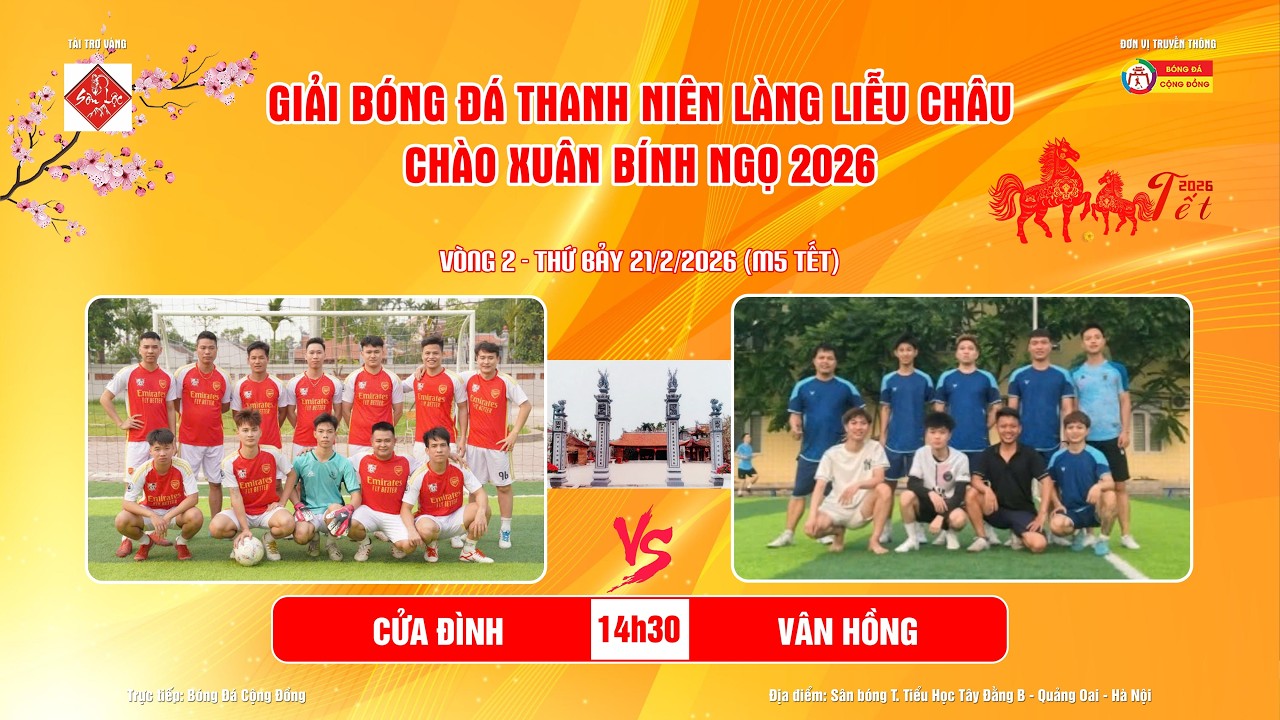 Trực tiếp: FC CỬA ĐÌNH - FC VÂN HỒNG
