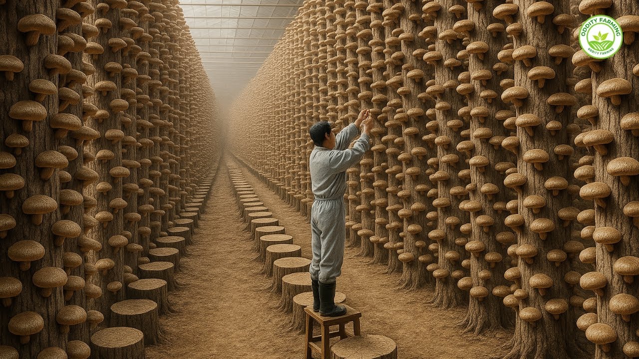 Japan’s Secret Forest Farming: How Millions of Shiitake Mushrooms Grow!