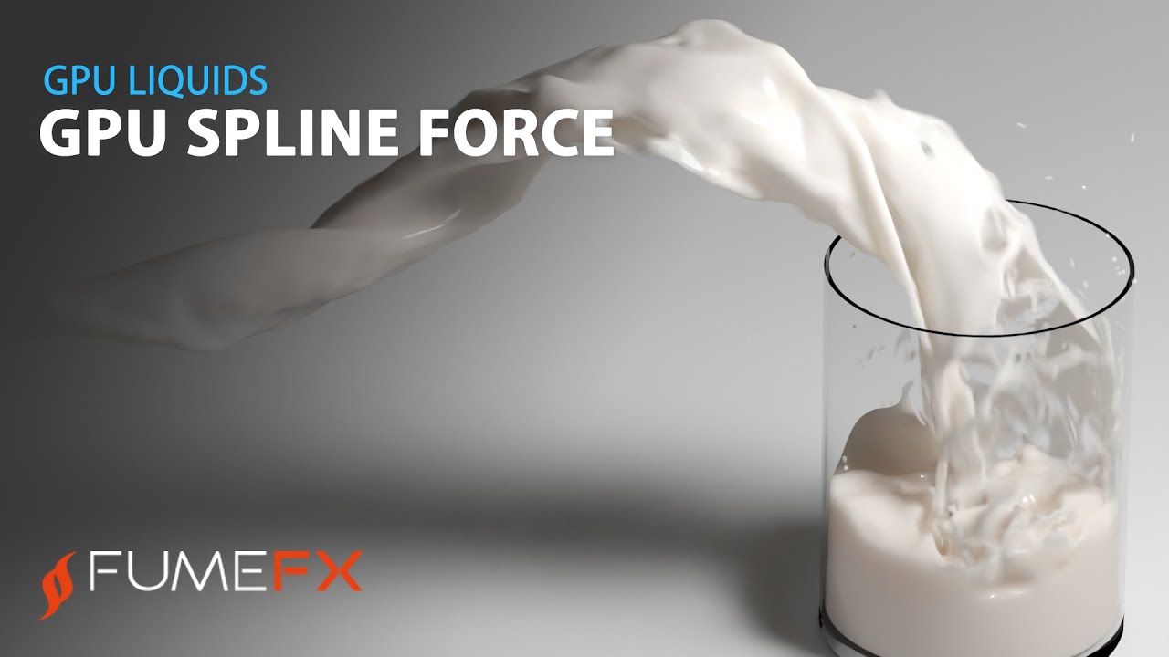 FumeFX GPU Liquids Spline Force - 3ds max Tutorial