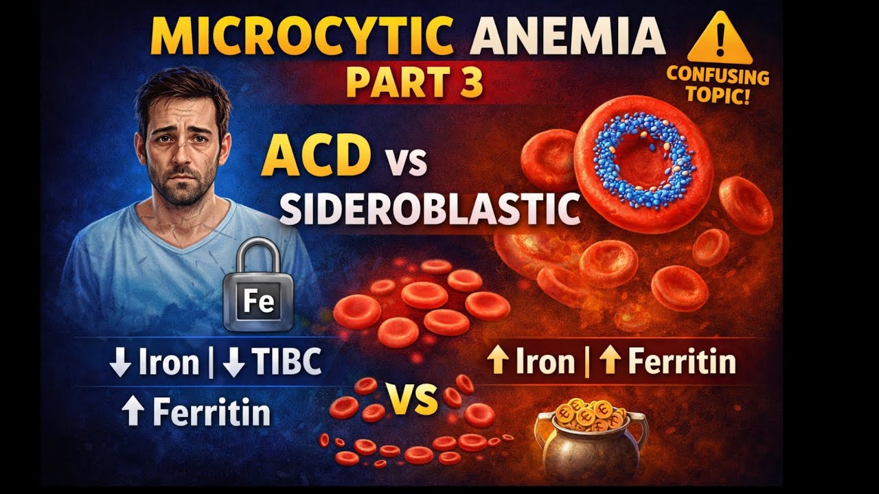 MICROCYTIC ANEMIA PART 3 | ANEMIA OF CHRONIC DISEASE + SIDEROBLASTIC ANEMIA | MBBS | USMLE | NEET PG