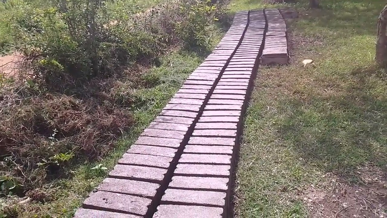 How the motor for making solid blocks is carried by wheel barrows