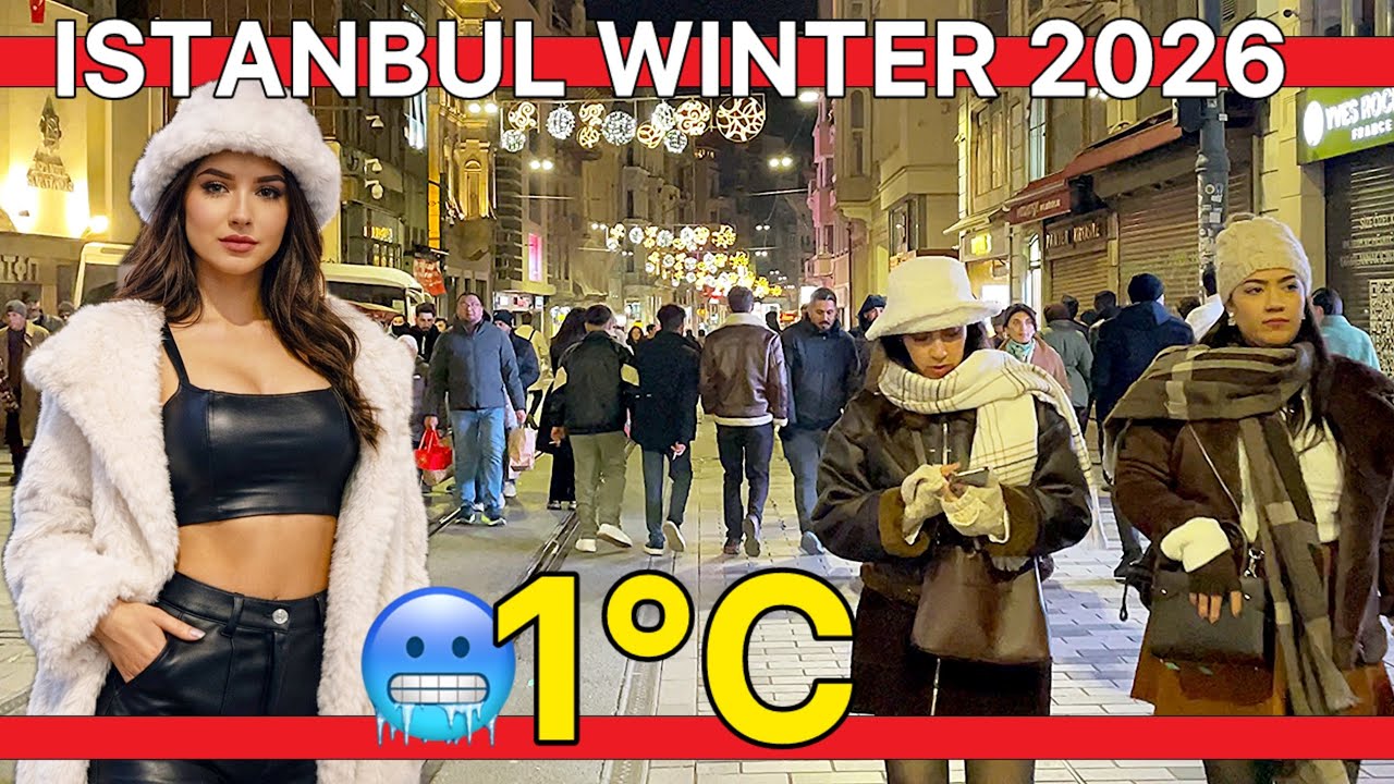 Turkiye🇹🇷Istanbul Winter🥶2026,Istiklal Street,Taksim Street,Galata Tower,GalataPort,Karakoy |4K
