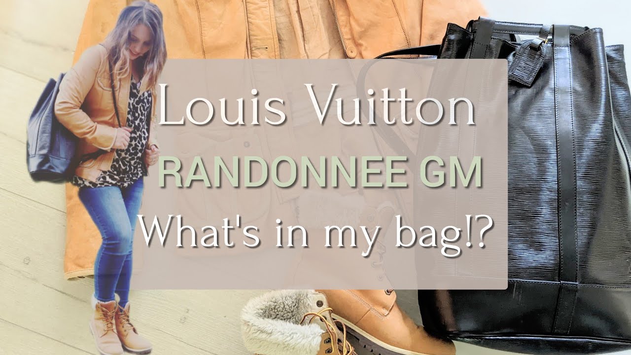 Louis Vuitton Backpack review/ What's in my LV bag Randonee #LVbackpack #vintagelv #whatsinmybag