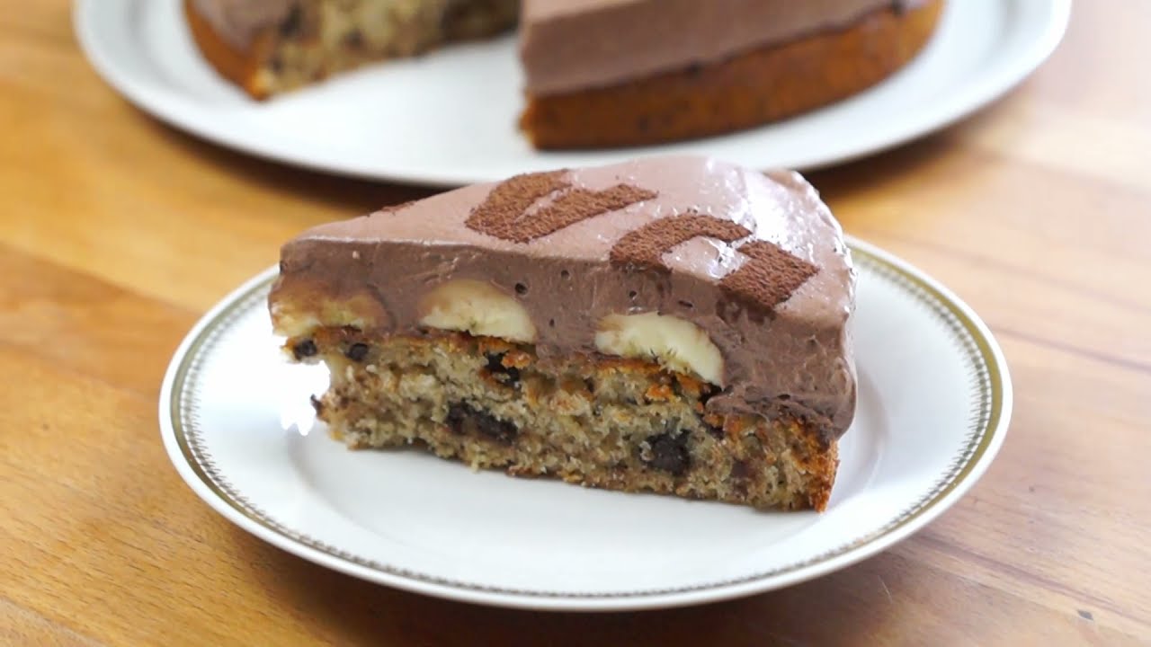 Schokoladen-Bananen-Torte  -  vegan