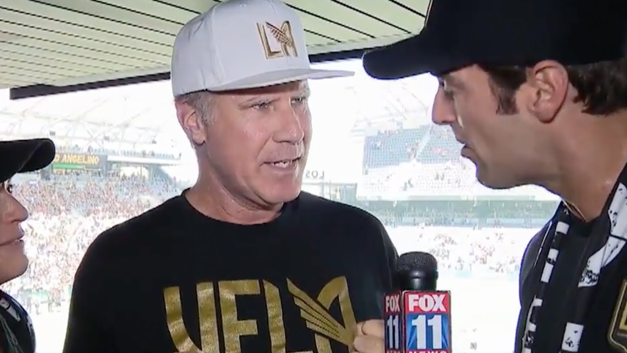 Will Ferrell with FOX Good Day LA's Elex Michaelson & Megan Colarossi at LAFC Match