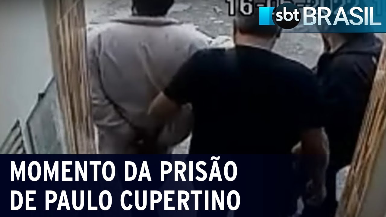 Câmeras de segurança mostram momento da prisão de Paulo Cupertino | SBT Brasil (17/05/22)