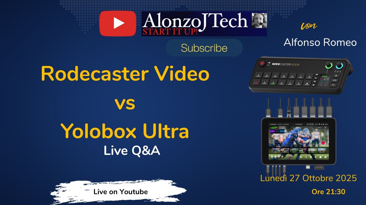 🔴Rodecaster Video VS Yolobox Ultra!Quale scegliere?Live Q&A