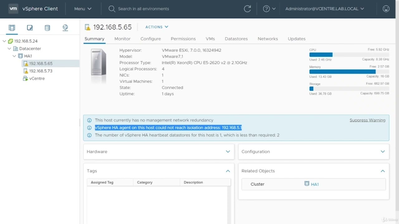 VMware vSphere 7 Foundations 1.9 - Getting Started with vSphere - Create a vSphere Cluster