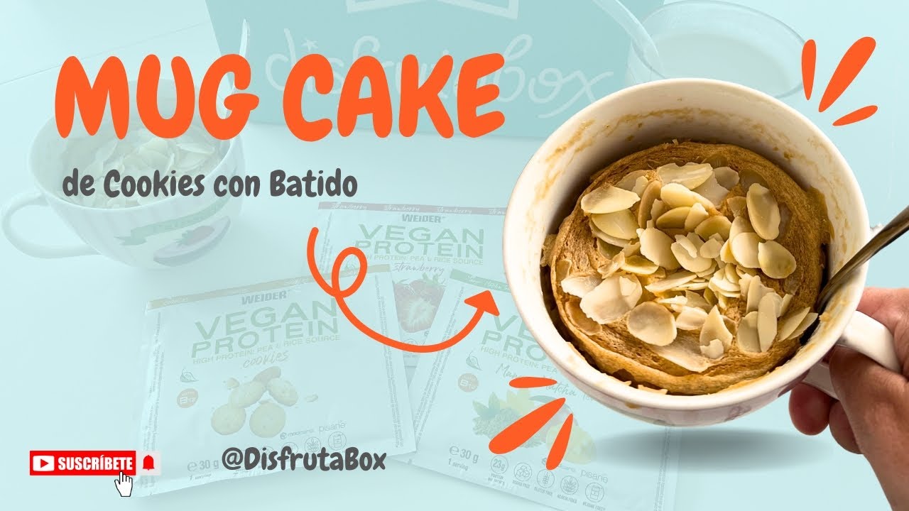 🍪🥤 MUG CAKE DE COOKIES & BATIDO DE MANGO Y MATCHA | Desayuno proteico fácil y rápido