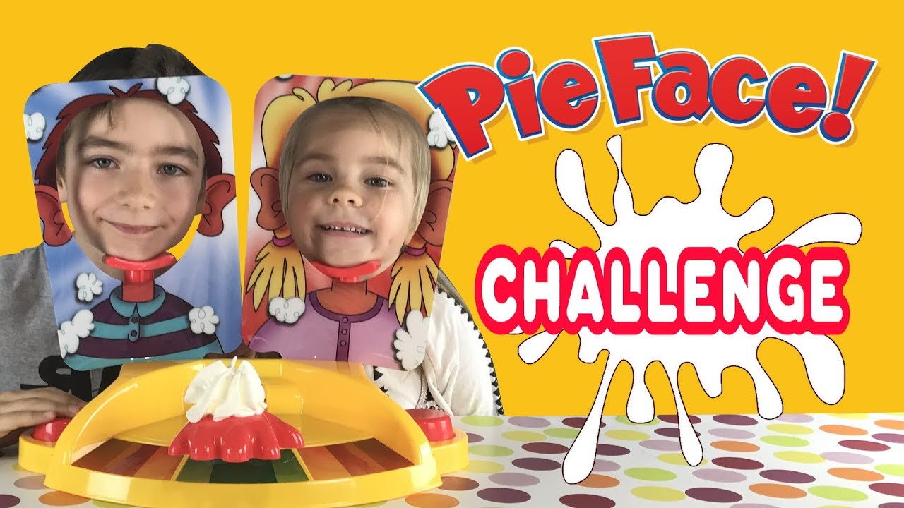 CHALLENGE PIE FACE SUPER DUEL entre fr&egrave;re et soeur !!!   KID STUDIO TEST