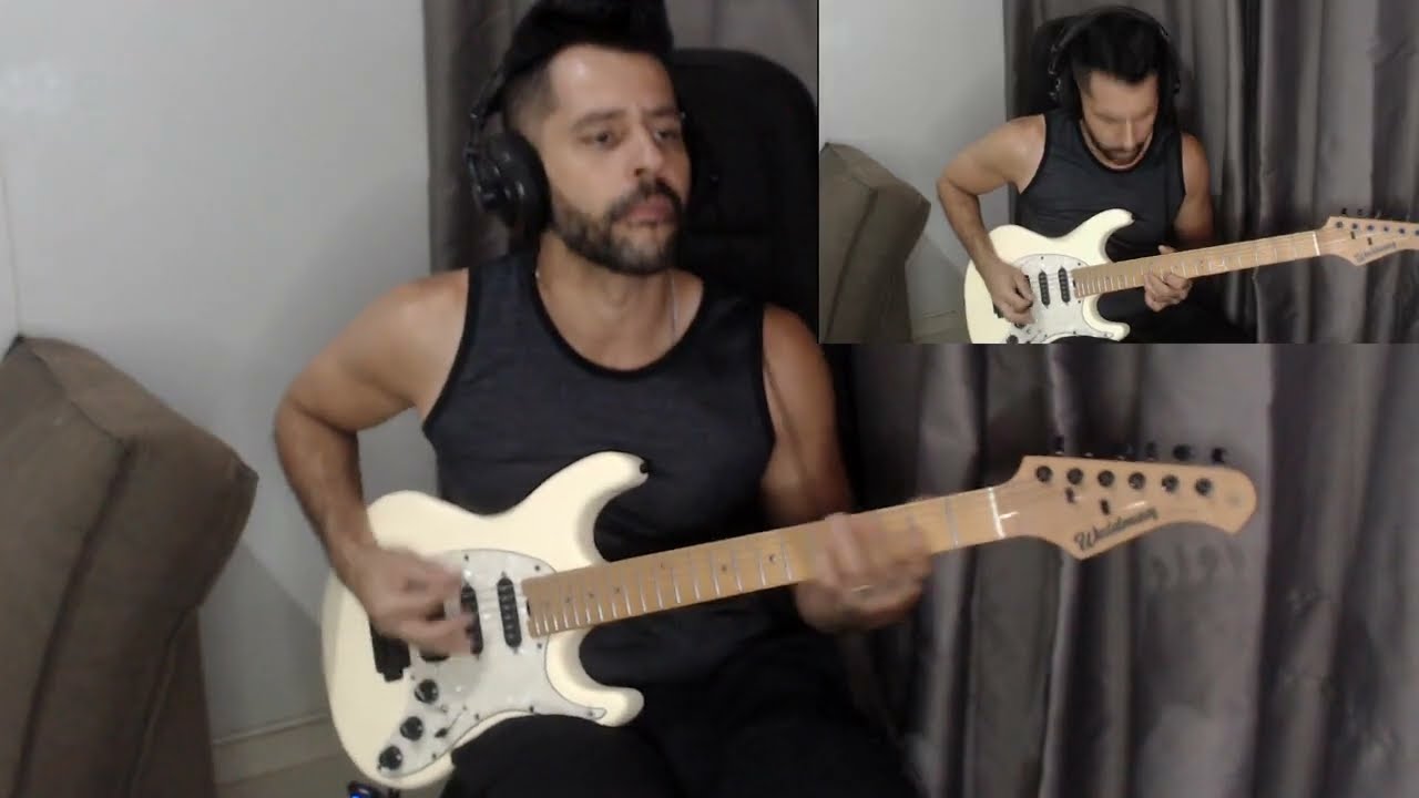 Iron maiden- wicker man (Guitar cover) guitarra Waldman st-441x