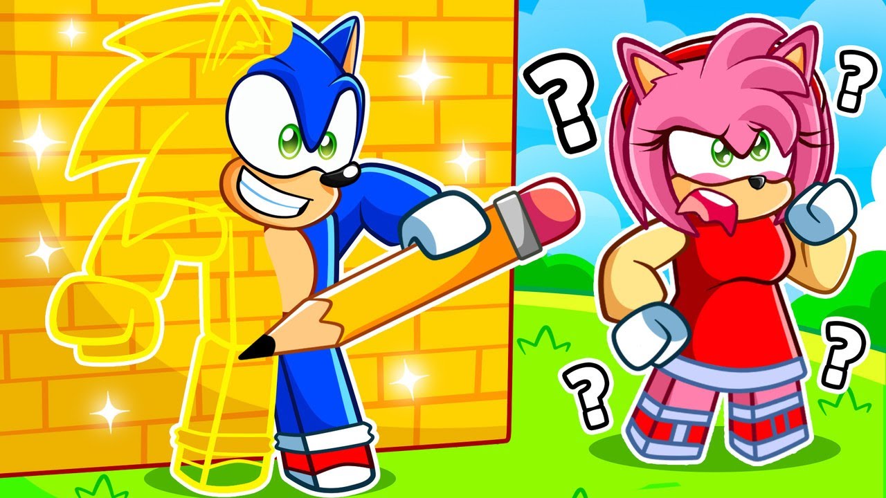 SONIC VIRA TUDO QUE DESENHA ESCONDE-ESCONDE no Roblox...
