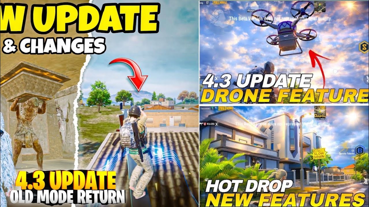 4.3 Update New Top 10 Features | 4.3 Update All Old Update Are Back | Hot Drop New Features | PUBGM 