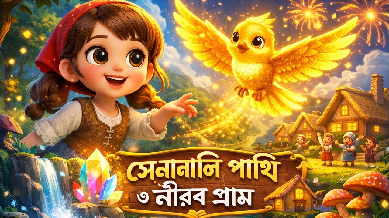 সোনালি পাখি ও নীরব গ্রাম | 3D রূপকথার গল্প | Magical Fairy Tale Story in Bangla