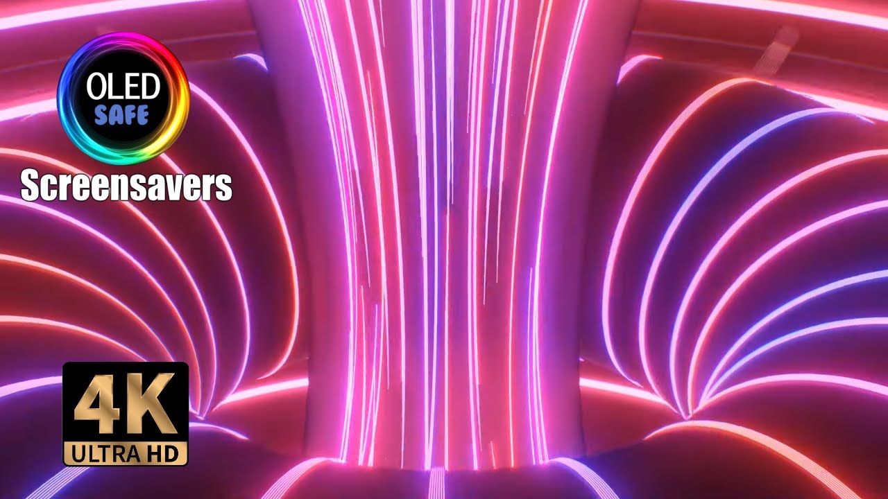 Neon Portal Screensaver - 10 Hours - 4k - OLED Safe - No Burn-in