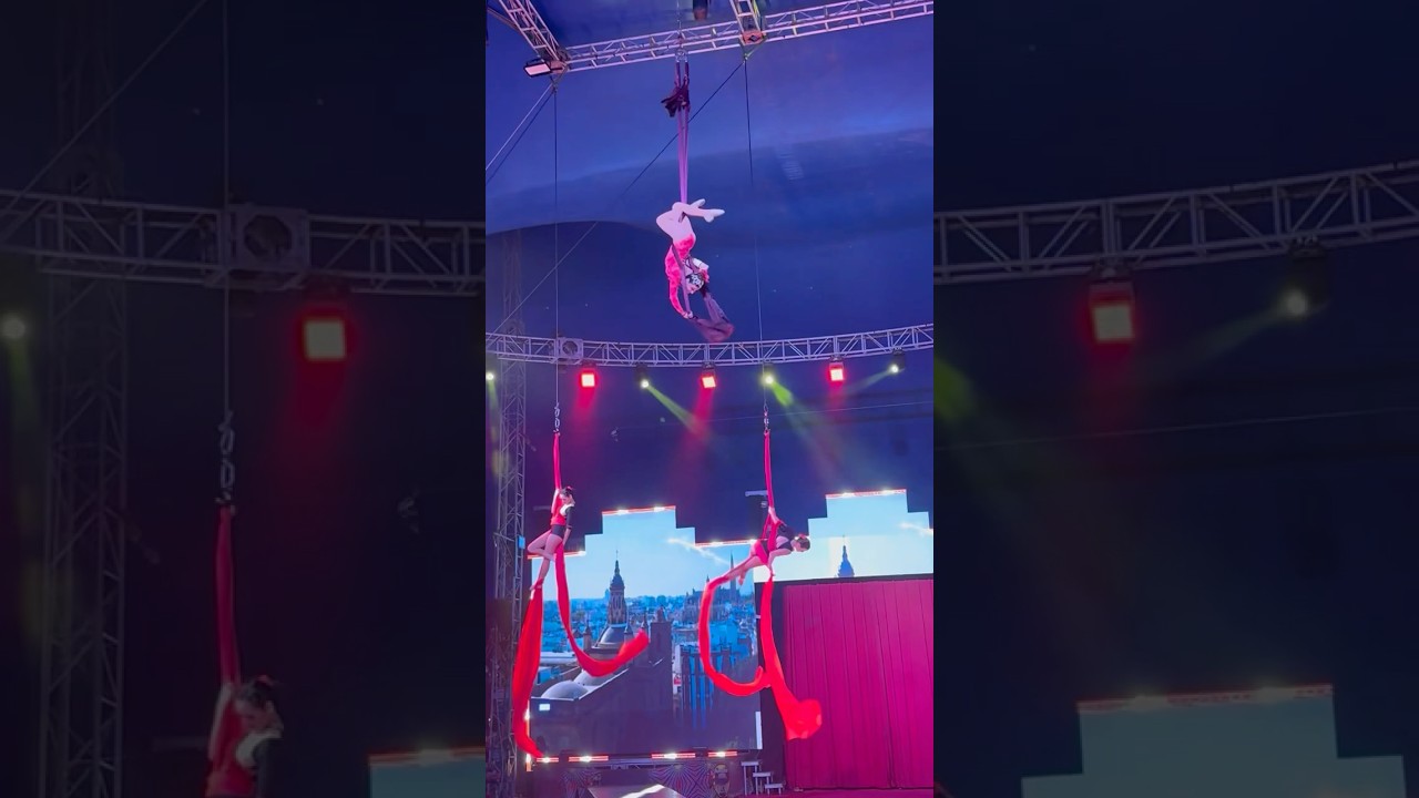 Trio of Aerialists Stun with Synchronized Sky Dance | Garden Bros Circus