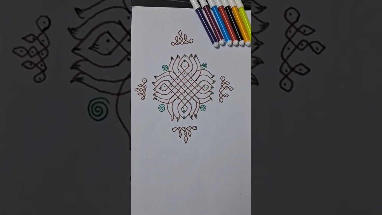simple and easy rangoli (7*1)