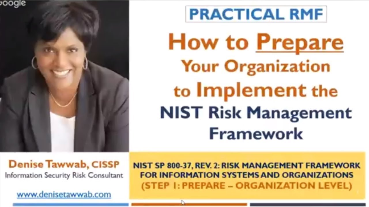 The 7 Tasks in the Prepare (at the ORGANIZATION Level) Step of the RMF