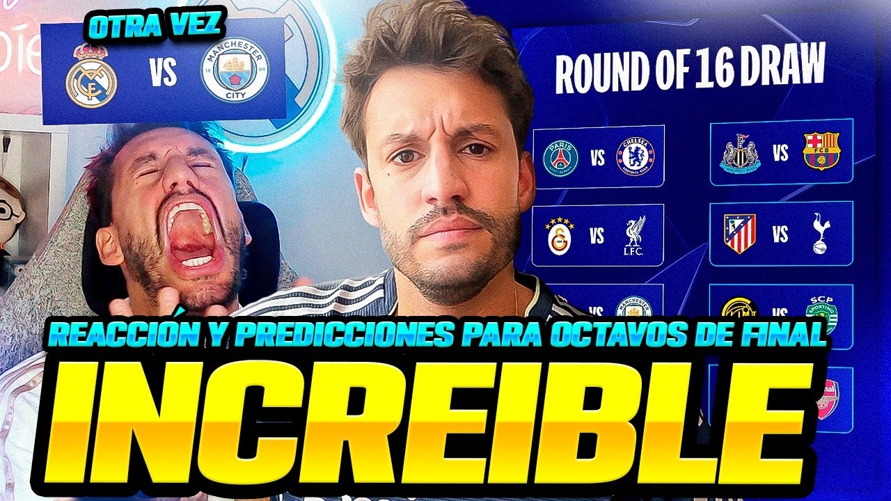 MADRID VS CITY OTRA VEZ! | REACCIÓN Y PREDICCIONES A LOS OCTAVOS DE FINAL DE LA CHAMPIONS | Ubietoo