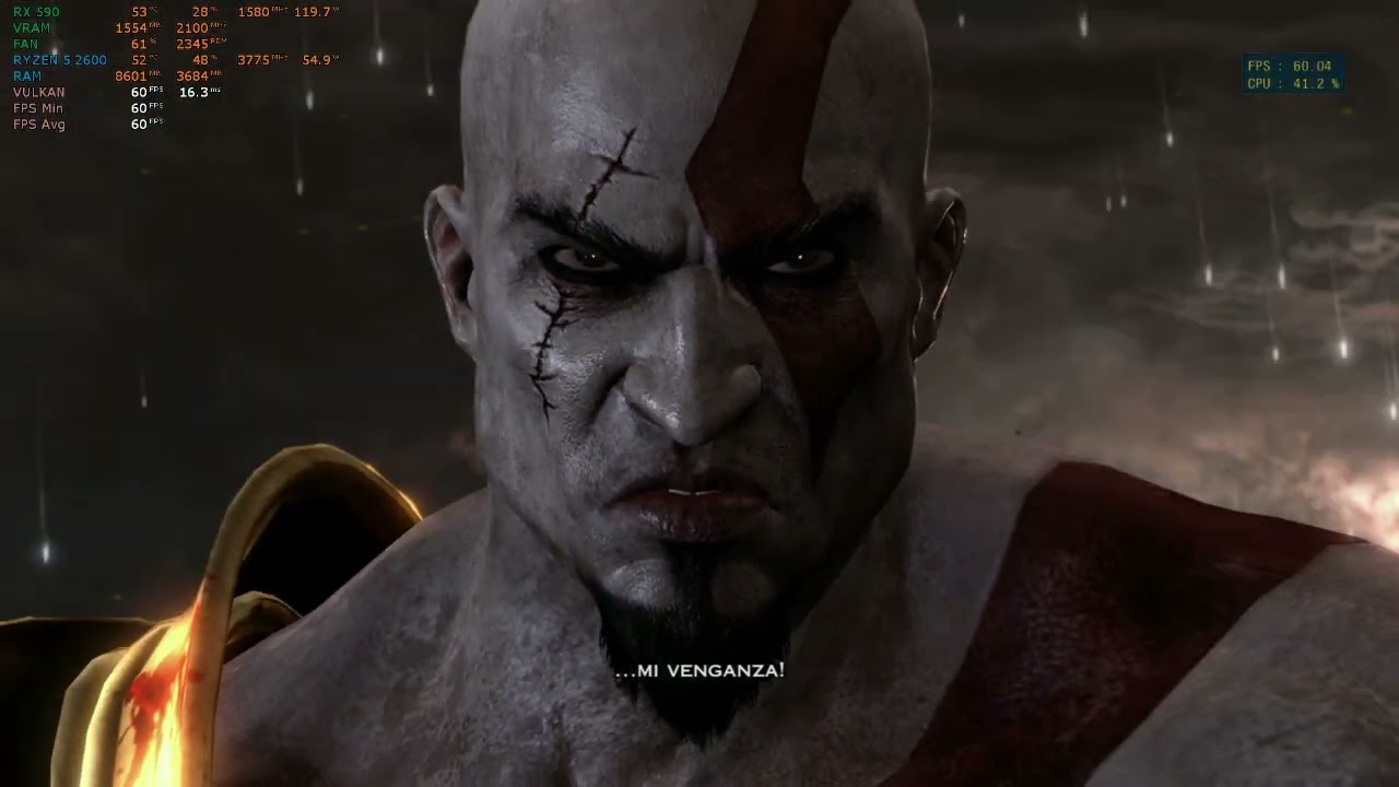 God of War 3 with and without patches| Ryzen 5 2600 | RX 590 | PS3 Emulator Performance Test