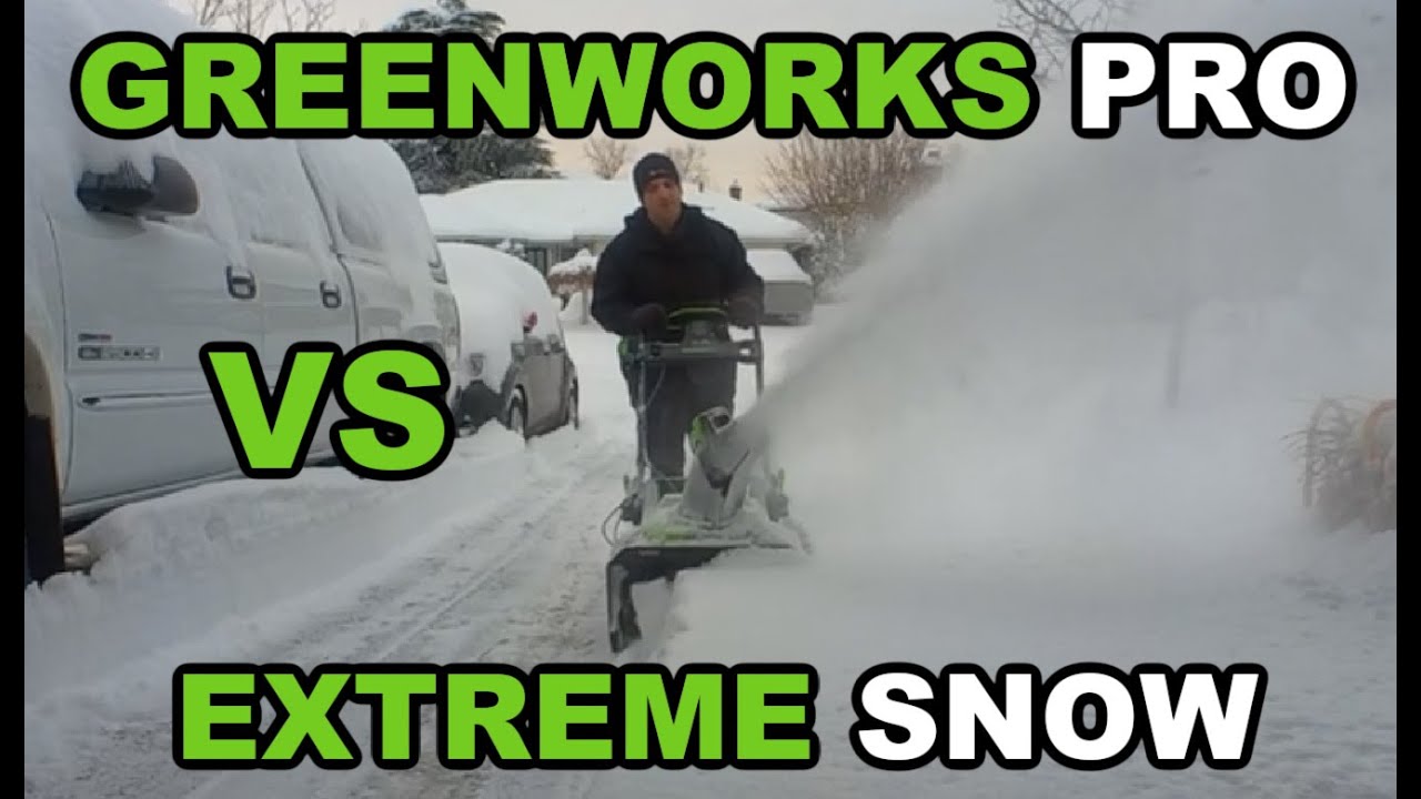 Greenworks Pro 80 Volt 22 Inch Cordless Snow Blower VS Extreme Snow Conditions