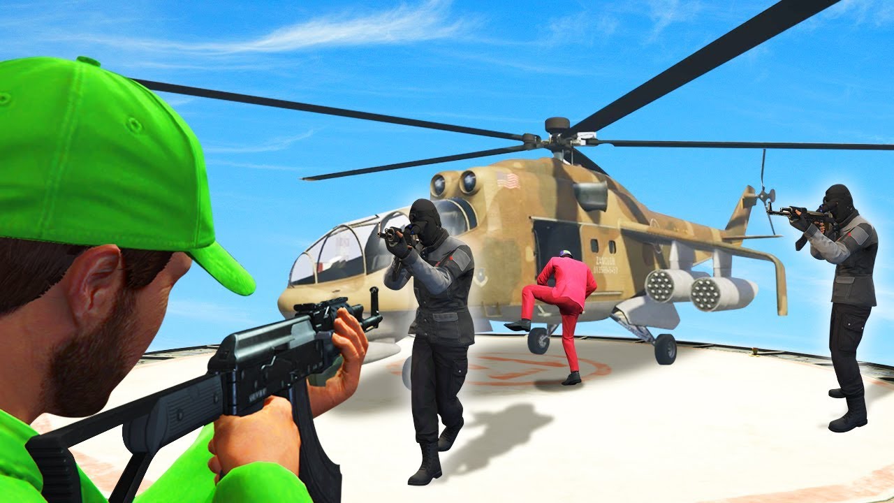 STEAL THE $5,495,000 ARMY HELICOPTER! (GTA 5 Heists)