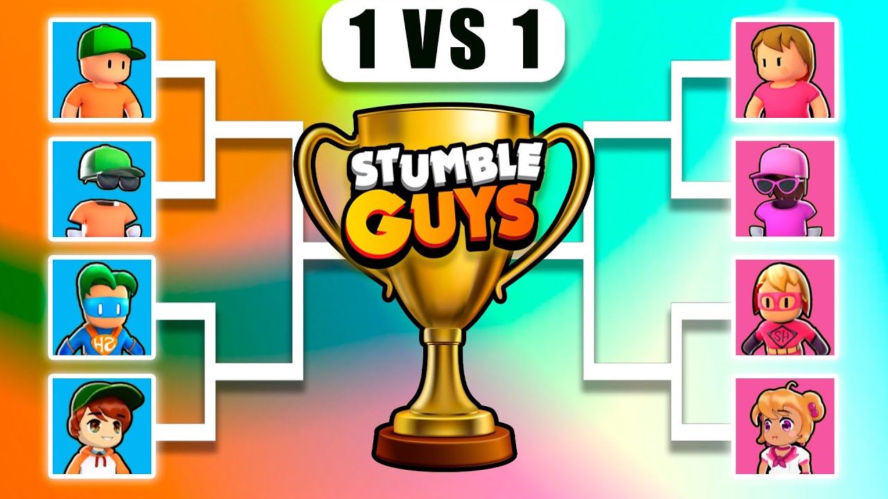 Mr. Stumble vs Ms. Stumble Skins Tournament in Stumble Guys
