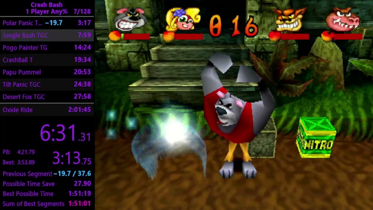 Crash Bash Any% in 1:59:41