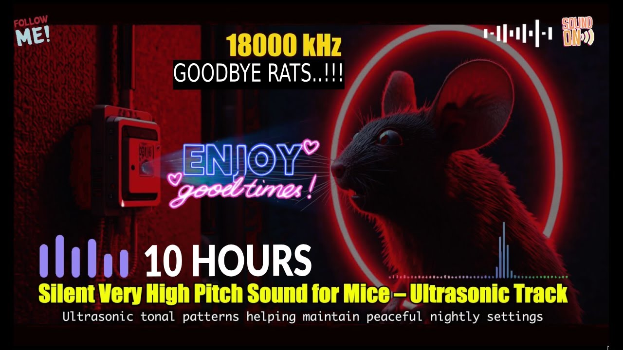 🔊🐭 Silent Very High Pitch Sound for Mice – Ultrasonic Track | Continuous Ultrasonic Style Backgroud